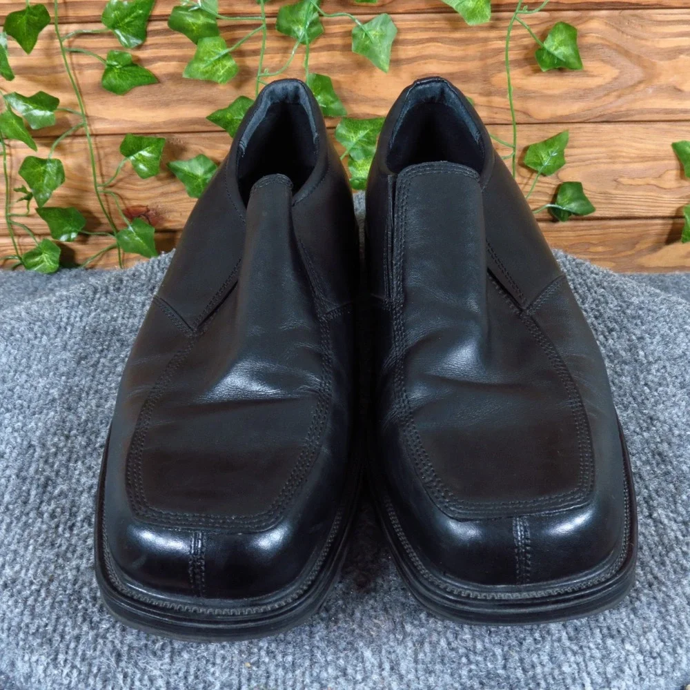 Nunn Bush Comfort Gel Mens Loafer Size 12 Dress Casual‎ Black Leather Slip On